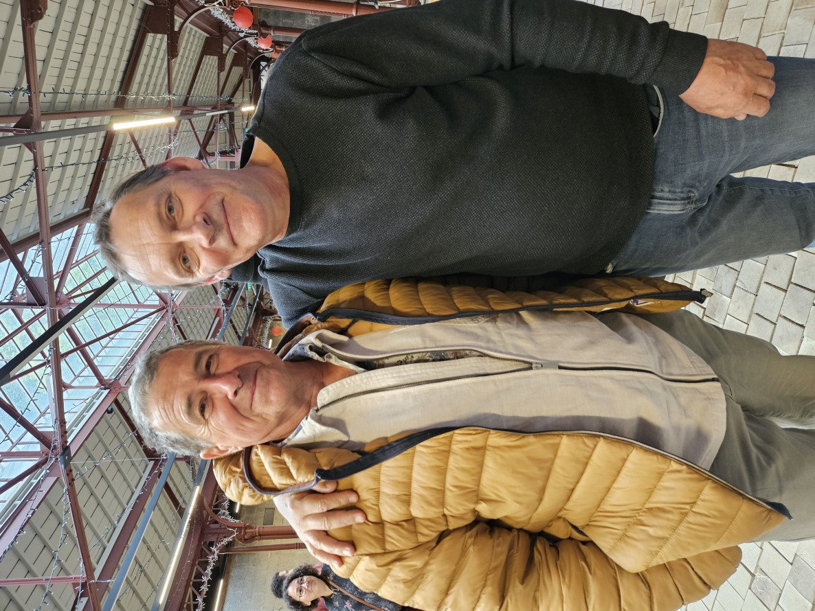 Thierry et l'acteur Bruno Fontaine.