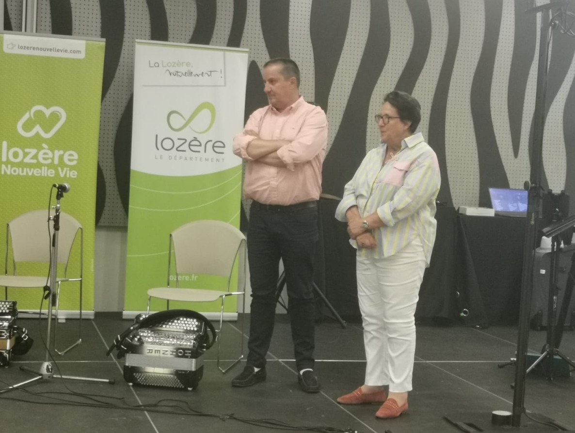 Laurent Suau, Président du Département de la Lozère, et Régine Bourgade, maire de Mende.
