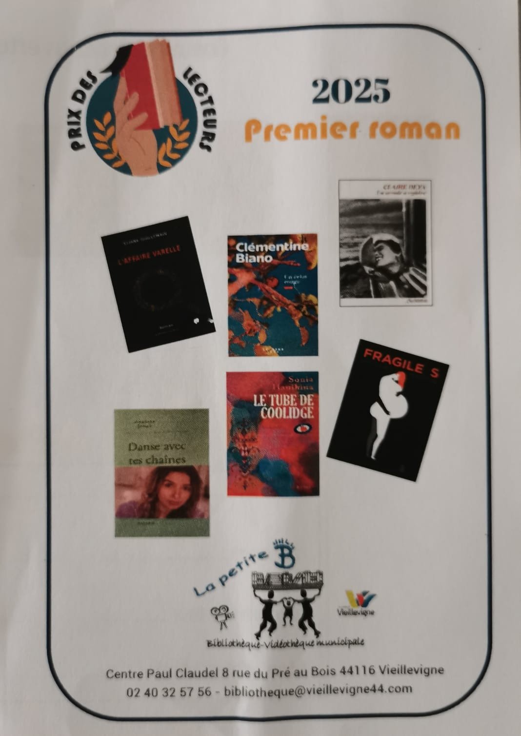 Six 1ers romans en lice pour le prix des lecteurs, dont mon Affaire Varelle.