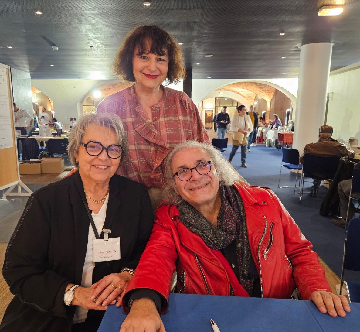 Geneviève Talabard, organisatrice du Salon et Frédéric Zeitoun, invité d'honneur.