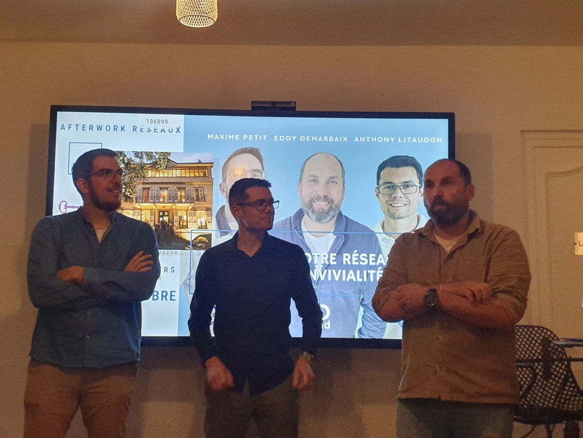 Maxime Petit (ComWeb ), Antony Litaudon (AL DRONE) et Eddy Demarbaix ( iad)